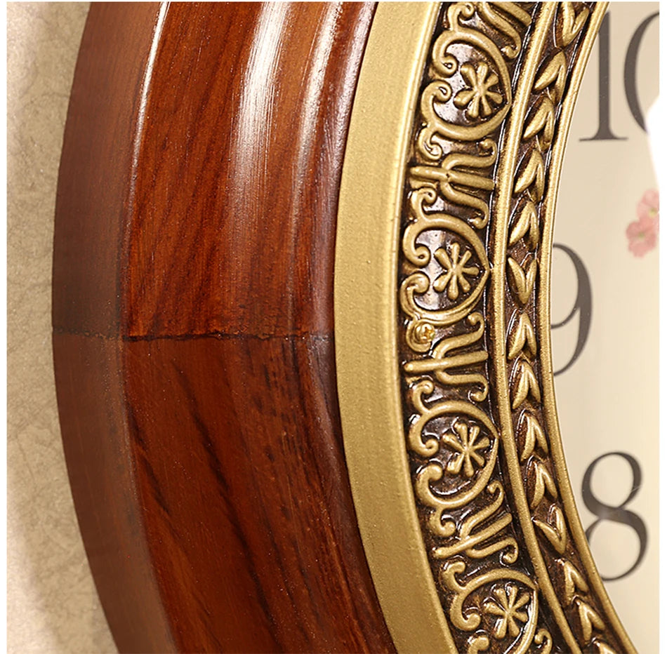American Solid Wood Silent Swing Wall Clock