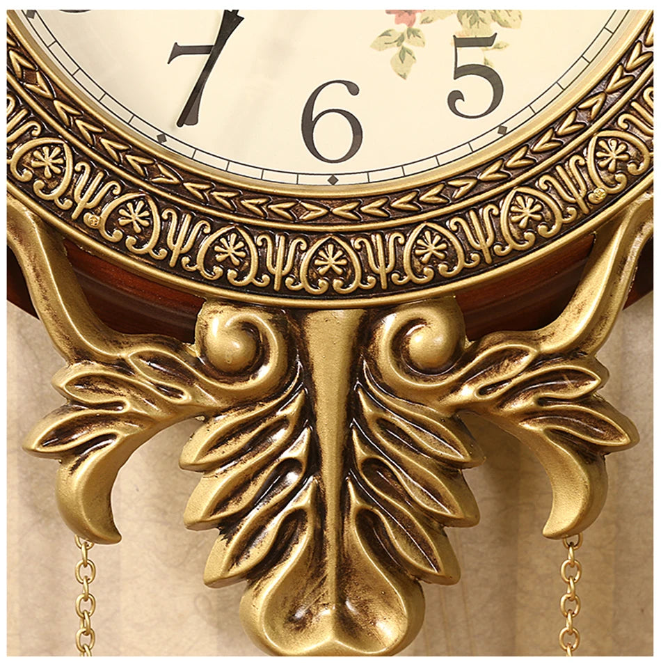 American Solid Wood Silent Swing Wall Clock