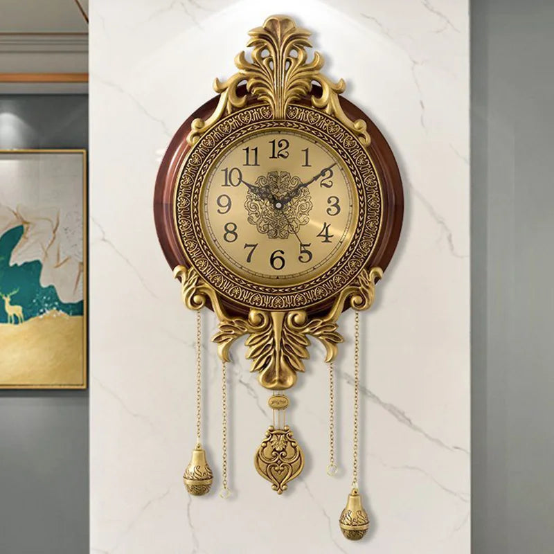 American Solid Wood Silent Swing Wall Clock
