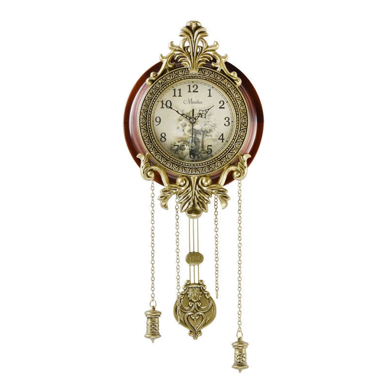 American Solid Wood Silent Swing Wall Clock