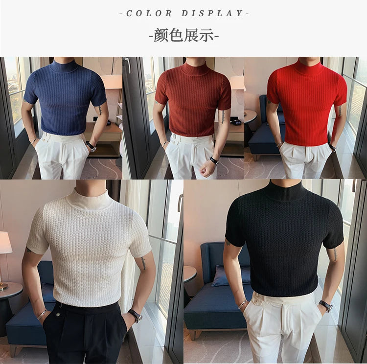 New Short Sleeve Knitted Sweater