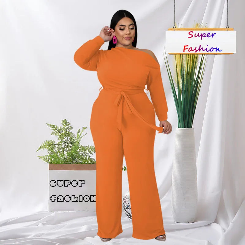 Plus Size Women Clothing Two Piece Sets