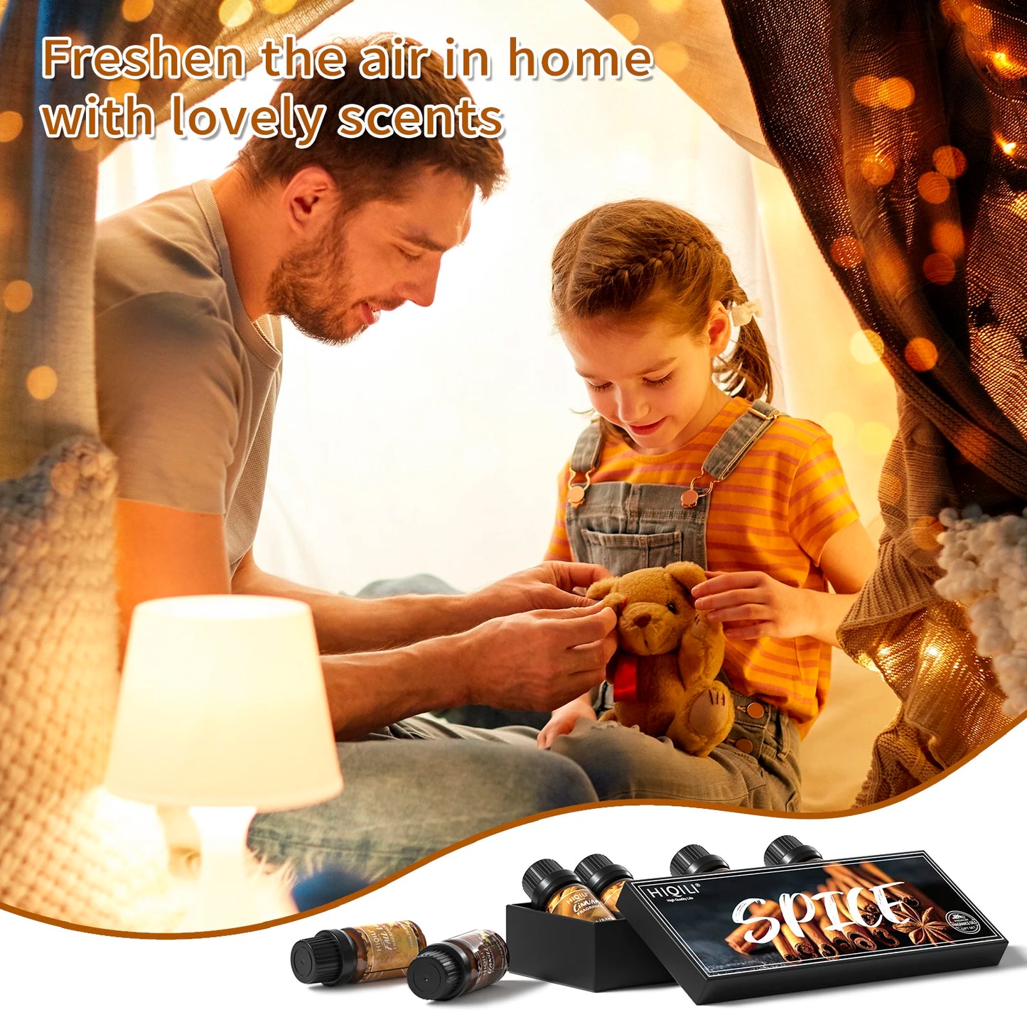 Spice Fragrance Oils,TOP 6 Gift Set, 100% Pure Perfume Oil for Aromatherapy