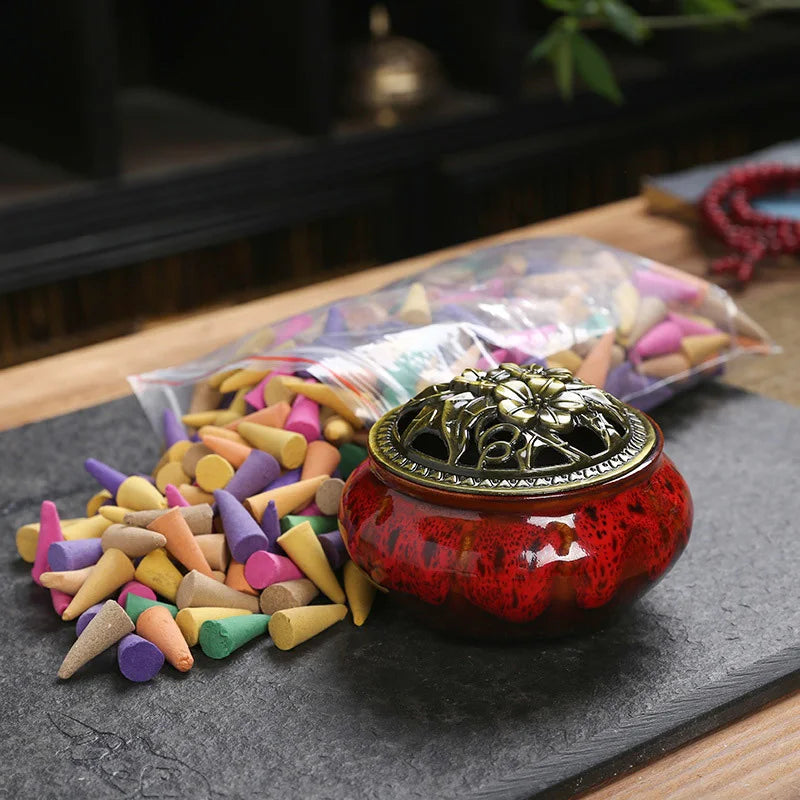 1pack Backflow Incense Cones Pack of 60 Mixed Flavor Natural Incense