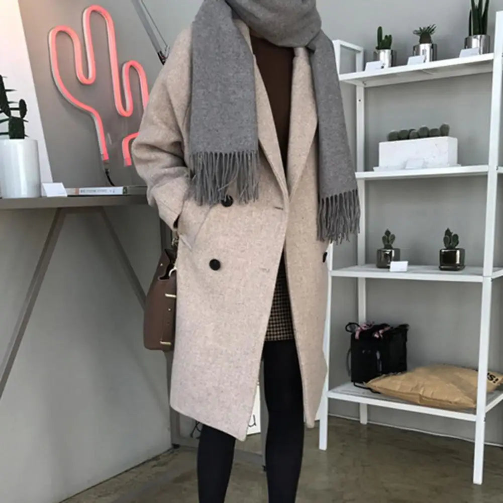 Double-breasted Women's Winter Coat Plus Size