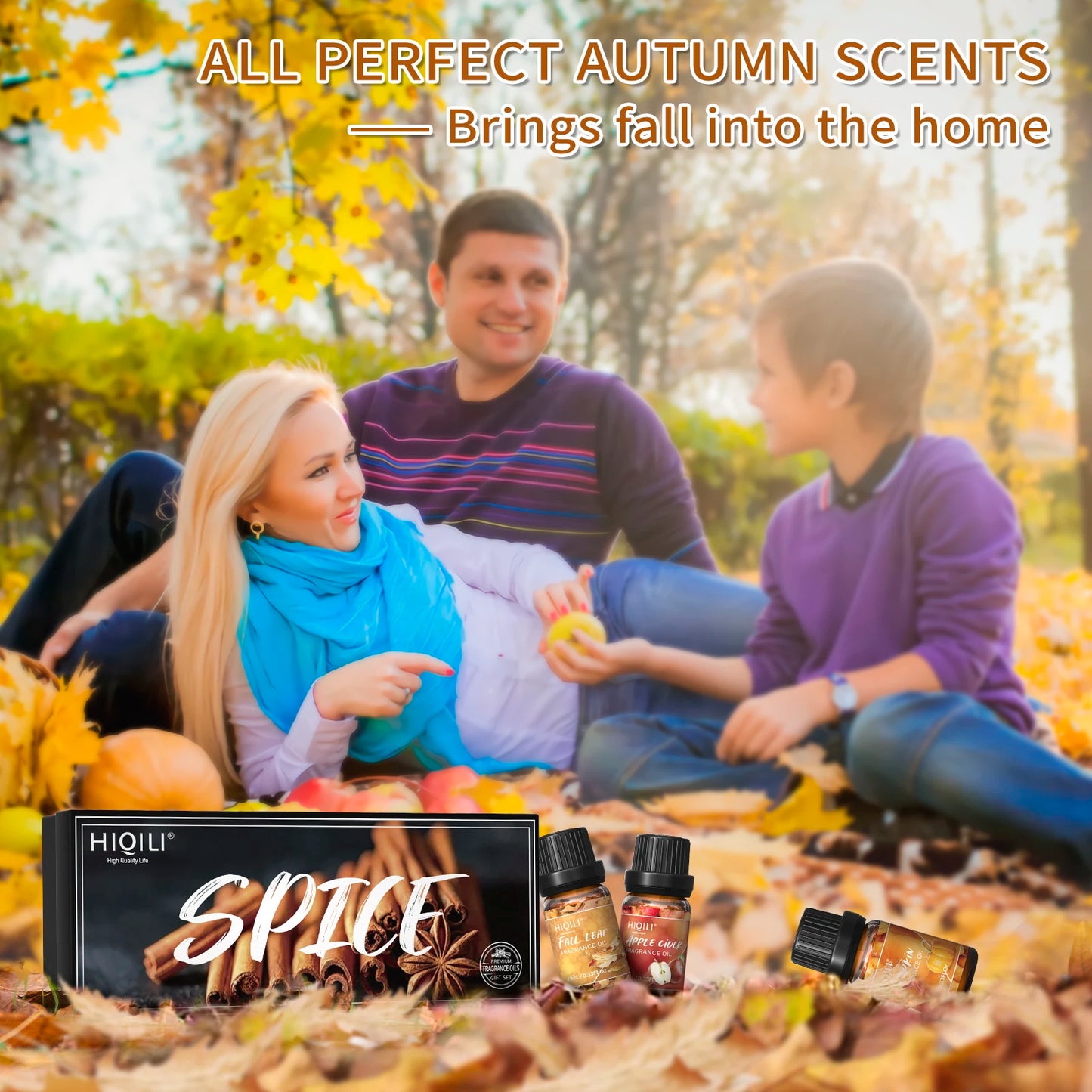 Spice Fragrance Oils,TOP 6 Gift Set, 100% Pure Perfume Oil for Aromatherapy