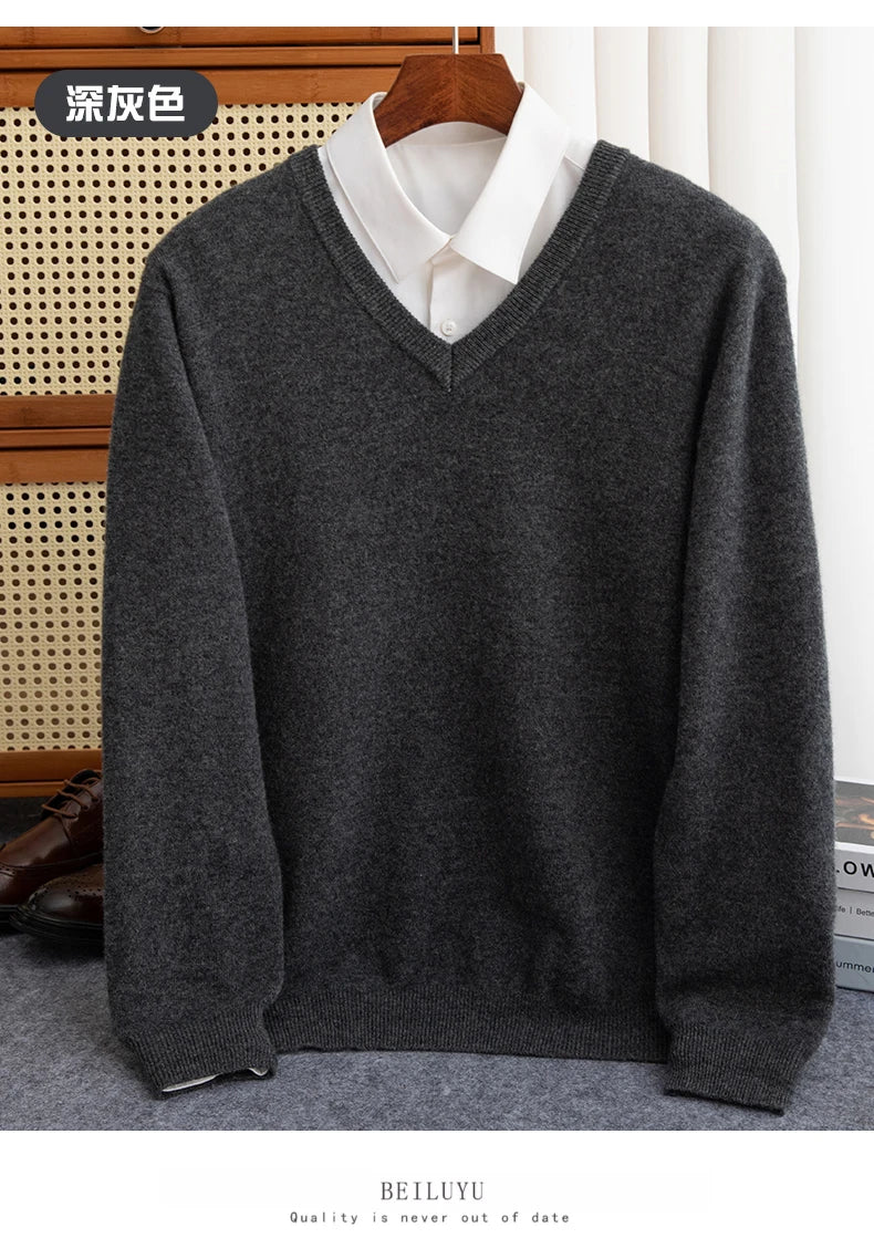 Cashmere V-Neck Pullover