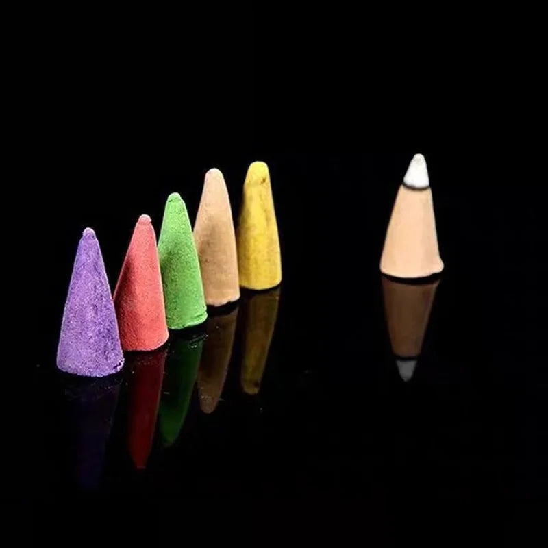 1pack Backflow Incense Cones Pack of 60 Mixed Flavor Natural Incense