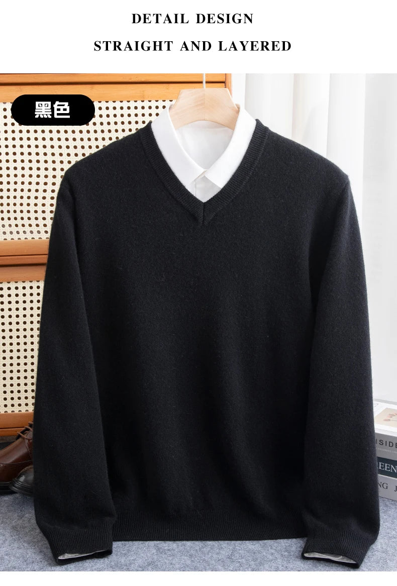 Cashmere V-Neck Pullover