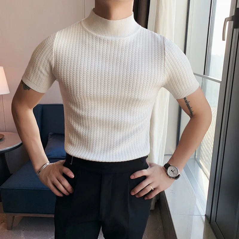 New Short Sleeve Knitted Sweater