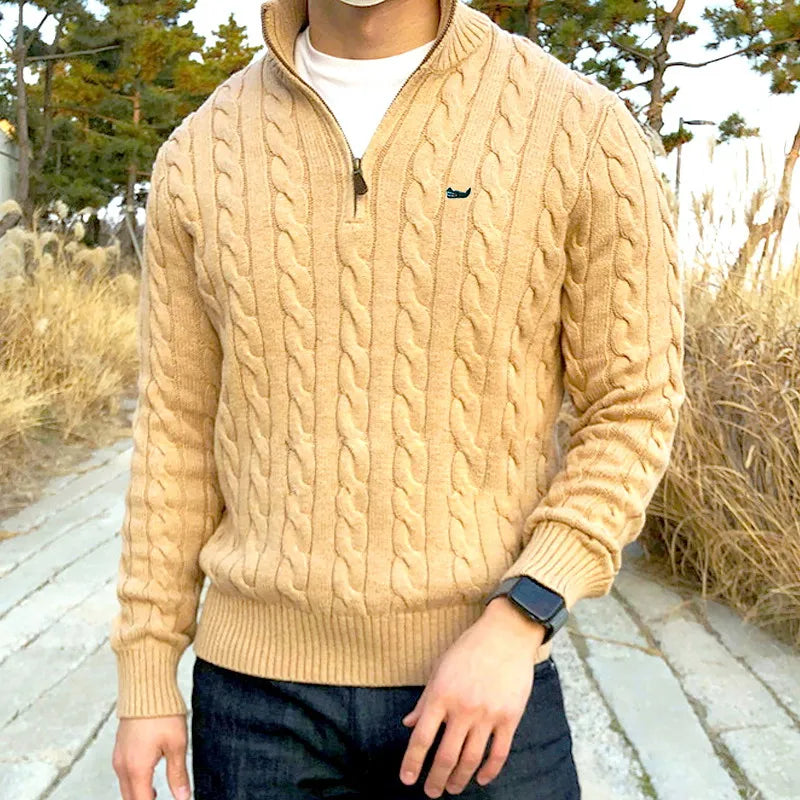 Men's Casual Stand-Up Collar Half-Zip