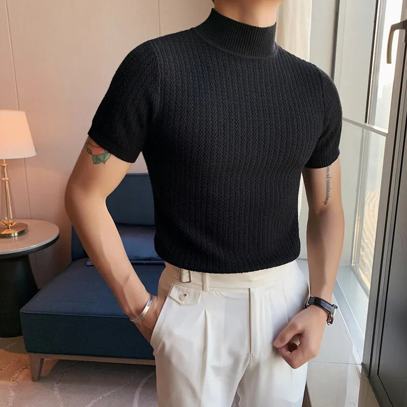 New Short Sleeve Knitted Sweater
