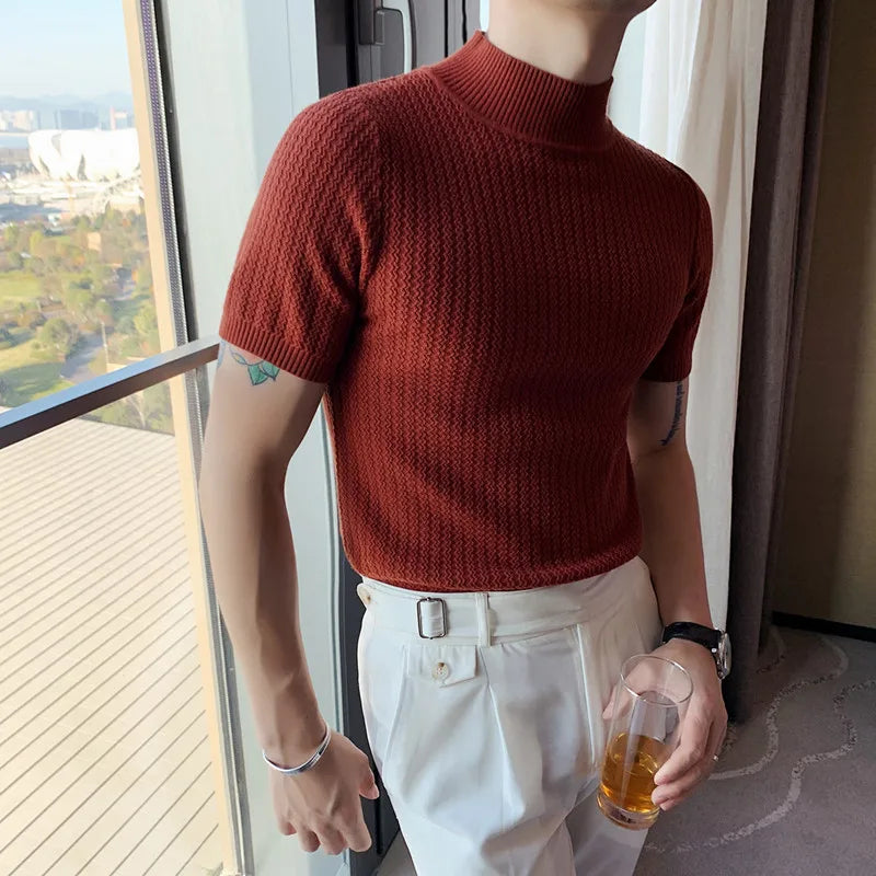 New Short Sleeve Knitted Sweater