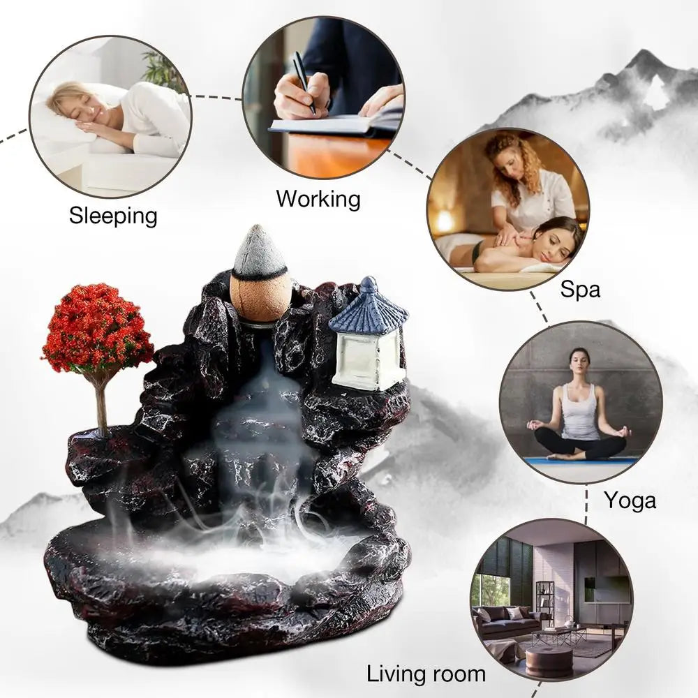 Backflow Incense Ceramic Waterfall Backflow Incense