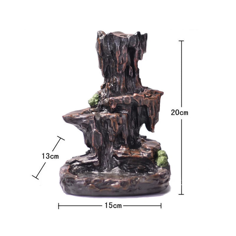 Multi style Mountains River Waterfall Incense Burner Fountain